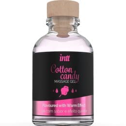INTT MASSAGE & ORAL SEX - MASSAGE GEL WITH COTTON CANDY FLAVOR AND HEATING EFFECT